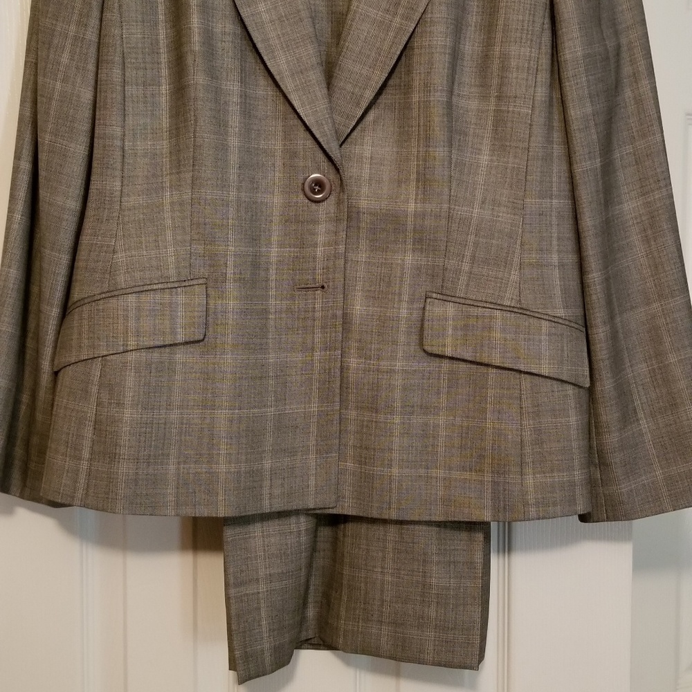 Grey Pinstripe Pant Suit